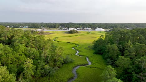 aerial push into little river sc, south carolina