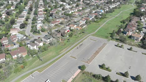 brocken houses along a trail in ottawa after a tornado