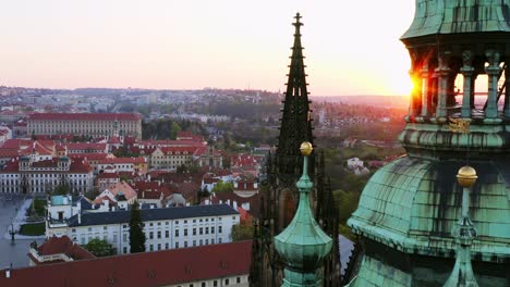 aerial view st. nicolas church in prague