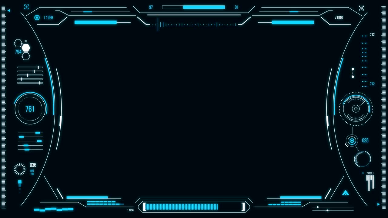 hud와 인포그래픽 요소를 가진 미래의 사용자 인터페이스