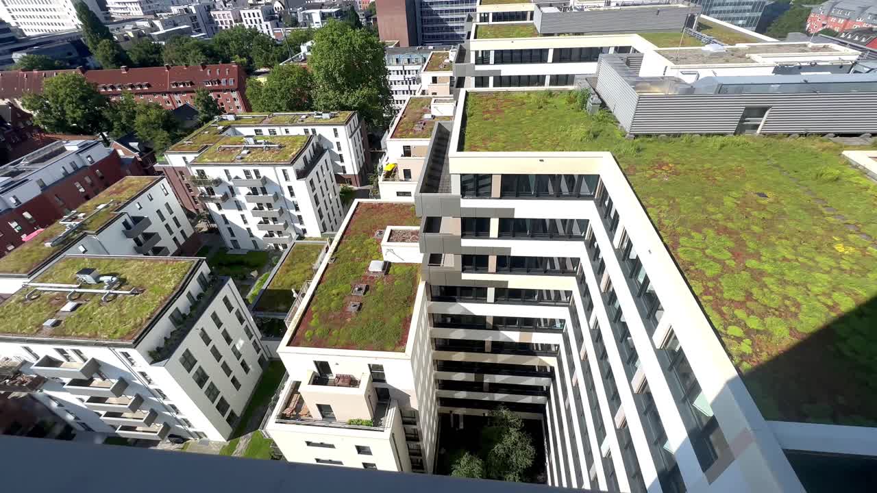 Green Energy outdoor rooftop garden in American city