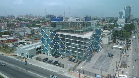 drone view of number one office building