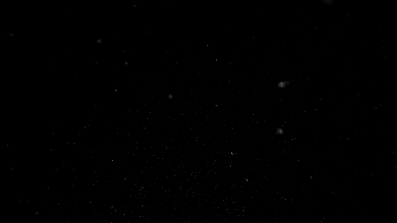 겨울, 검은 바탕에 고립 된 눈이 떨어집니다.