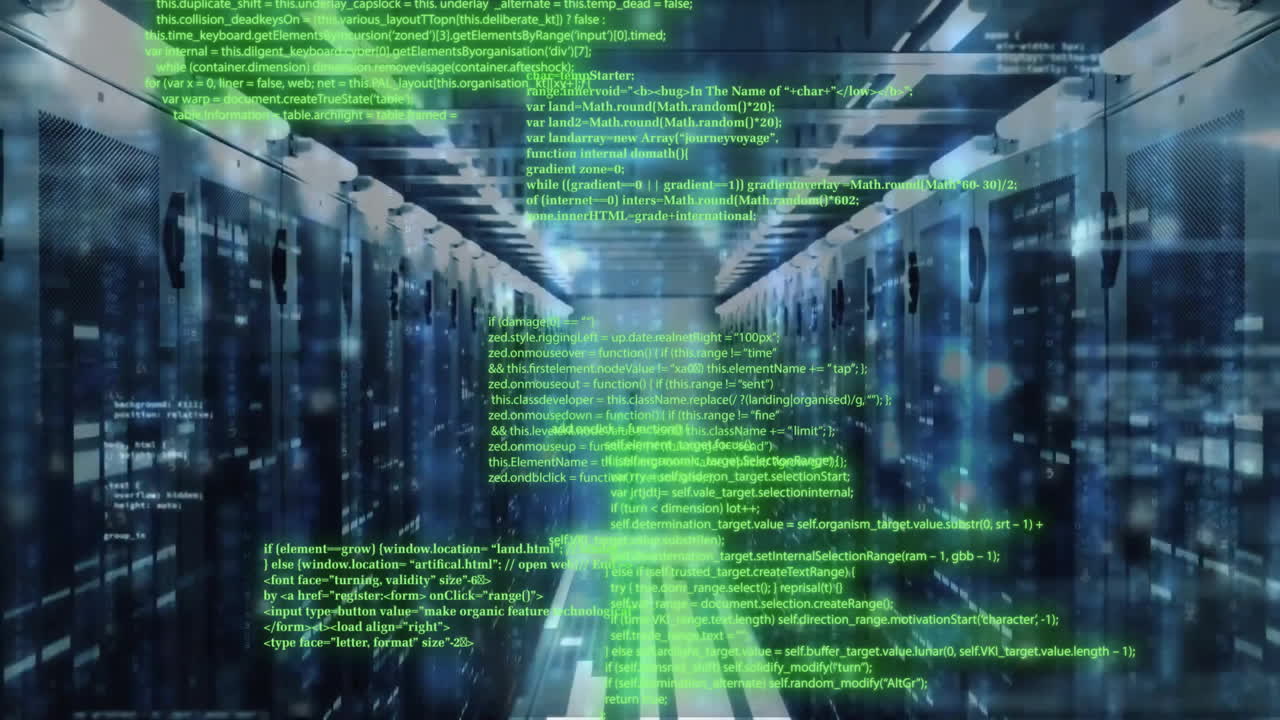 Animation of data processing over computer servers