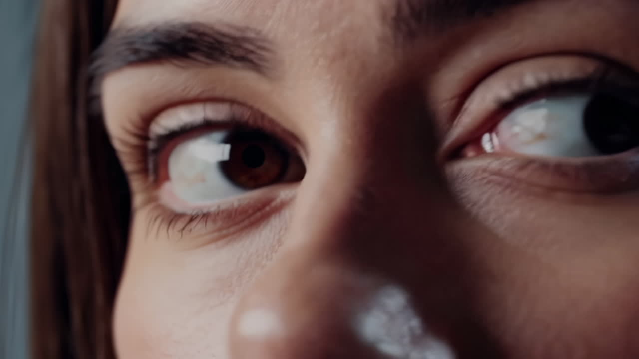 primer plano de los ojos de una mujer.