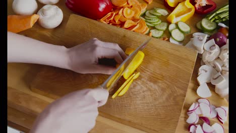 preparing vegetables for a meal