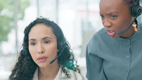 mujeres de negocios, crm y entrenamiento de centros de llamadas