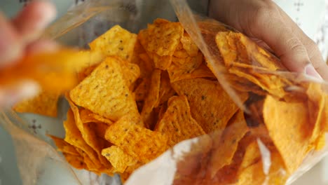 close up of a bag of chips