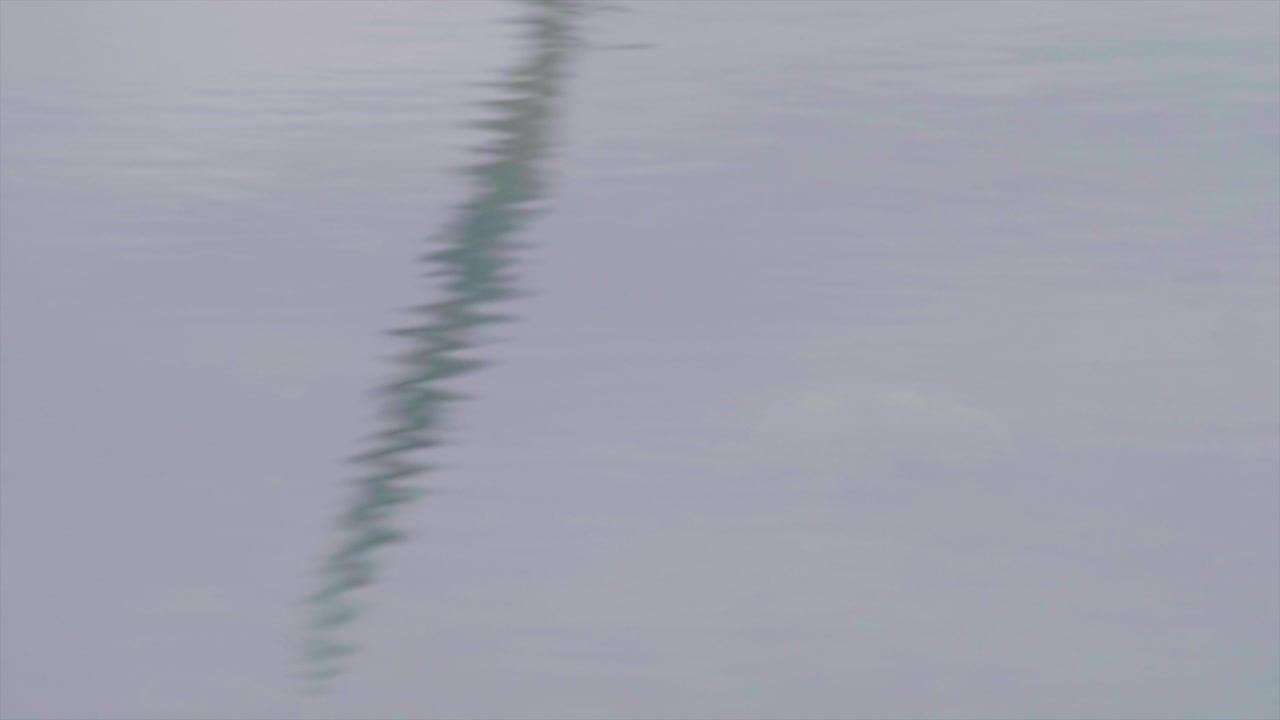 reflejo de la central eólica en el agua