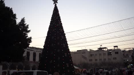 christmas tree in bethlehem israel palestine silhouette