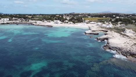 lido burrone favignana isla de trapani sicilia por el avión no tripulado