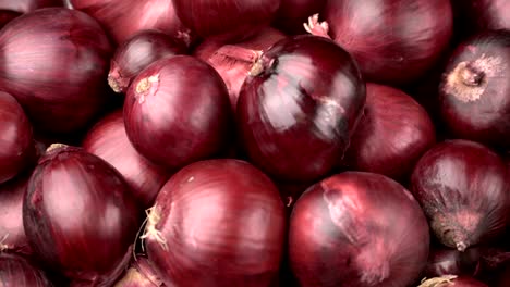 rotating red onions background