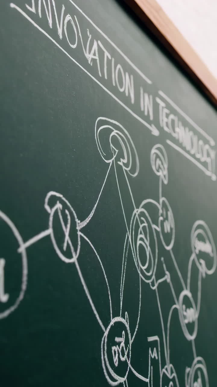 Innovation in Technology Chalkboard Diagram