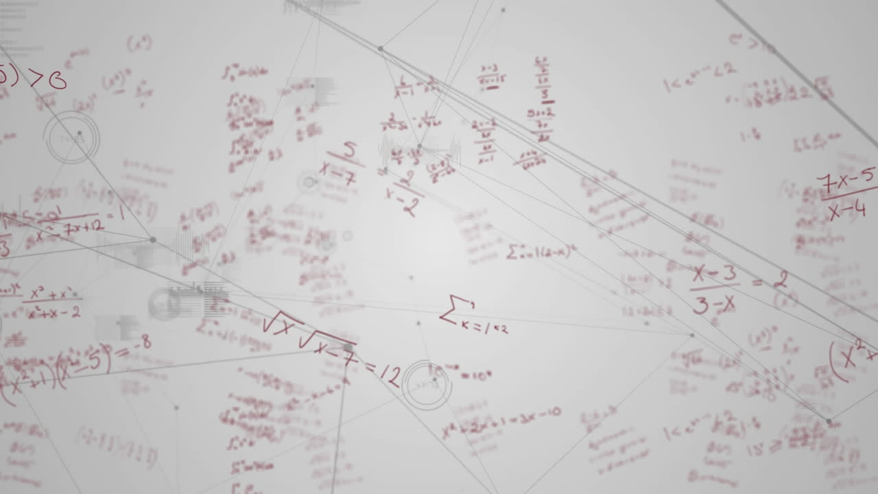⁇ 색 배경에 대한 수학 방정식과 연결 네트워크