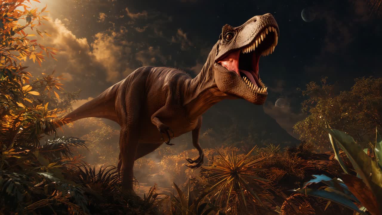 Tyrannosaurus Rex in a Prehistoric Landscape
