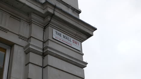 the mall road sign in london, city of westminster