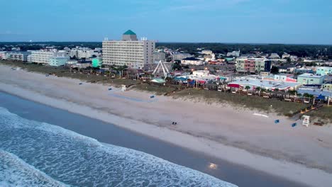 aerial push over carnival at carolina beach nc, north carolina, carolina beach boardwalk amusement park