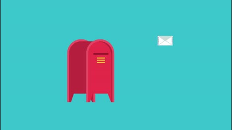 delivery logistic service with mailbox and envelopes