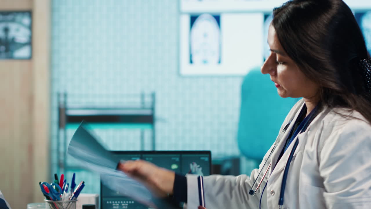 Doctor analyzing x-ray