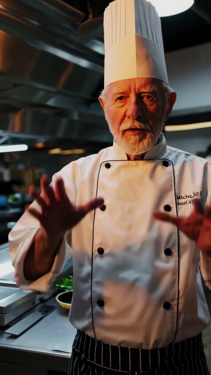 Experienced Chef Giving a Cooking Demonstration