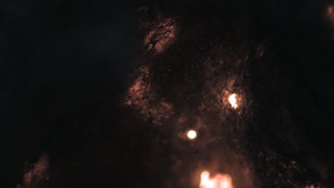 chispas de fuego de cerca