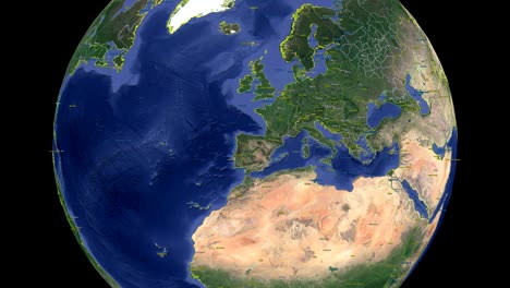 switzerland with flag. 3d earth in space - zoom in switzerland outer