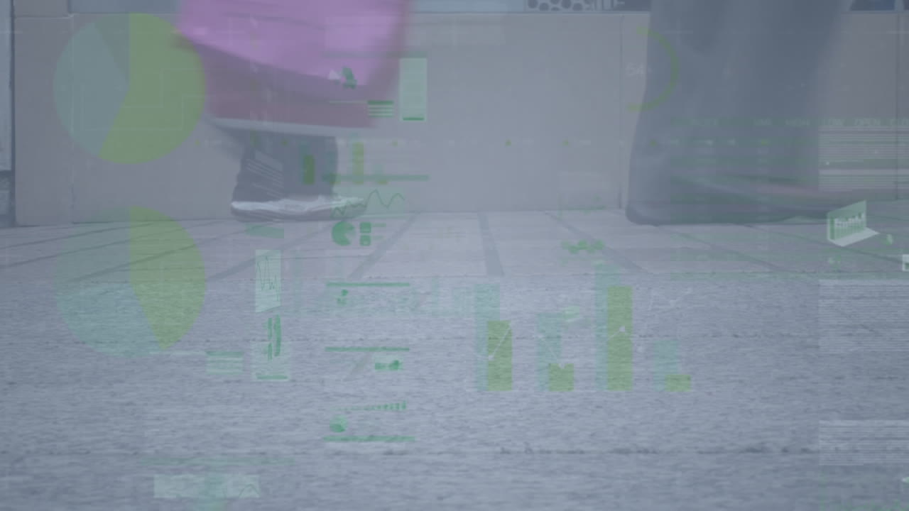 Animazione di statistiche ed elaborazione dati su strada cittadina.