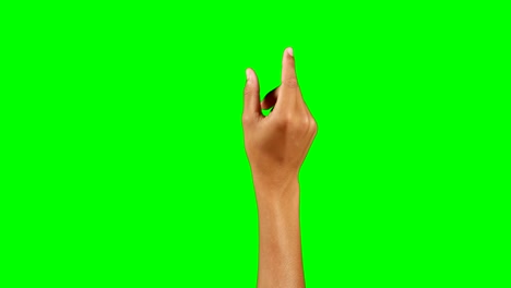 mano fingiendo usar una pantalla invisible