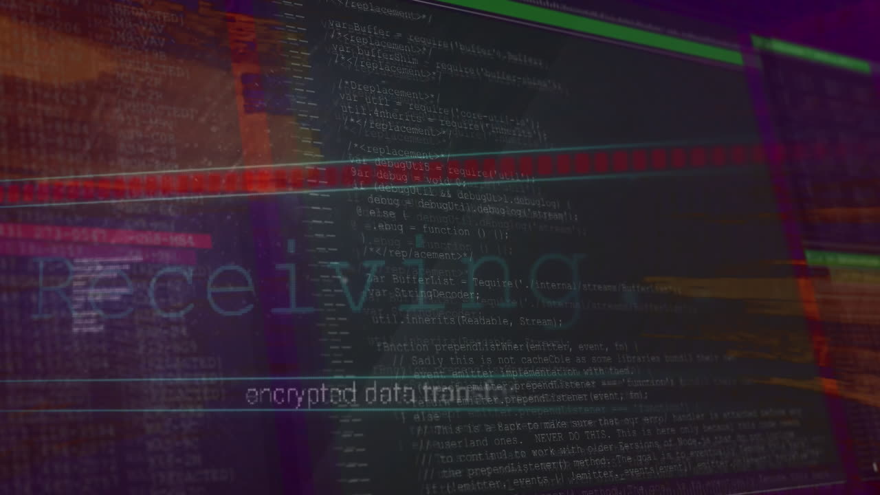 animación de múltiples textos y barra de carga sobre el lenguaje de la computadora contra un fondo abstracto