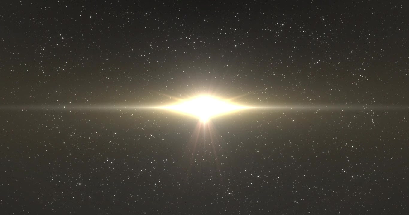 Animazione di luci scintillanti su un cielo notturno stellato