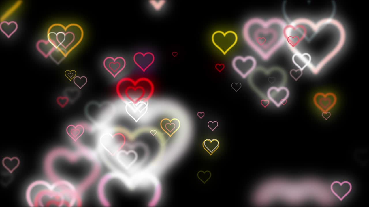 행복한 발렌타인 테마 입자 배경