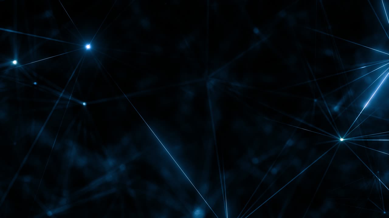 Hypnotic Blue Cybernetic Abstract Artificial Intelligence Quantum Qubit Plexus Array Loop