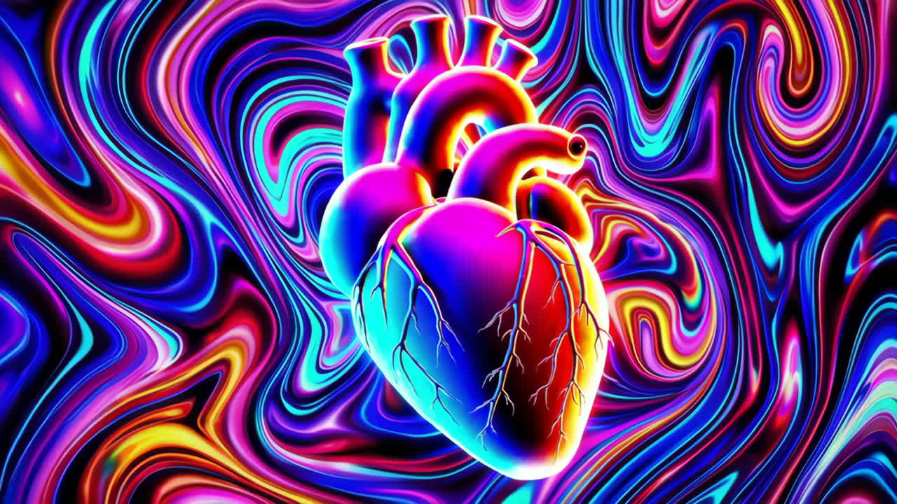 Psychedelic Heart Anatomy