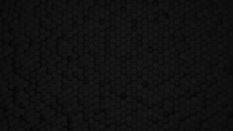 abstract hexagon geometric surface loop 5 black: dark minimal hexagonal grid pattern animation in deep midnight black. clean background with glossy black hexagon shapes. space grey. dramatic feel