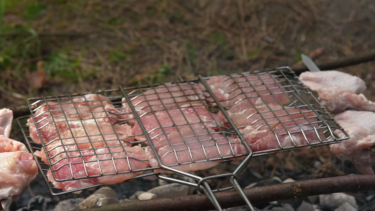 맛있는 bbq 고기 그릴