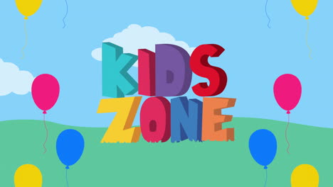 letras de zona para niños con letras de colores