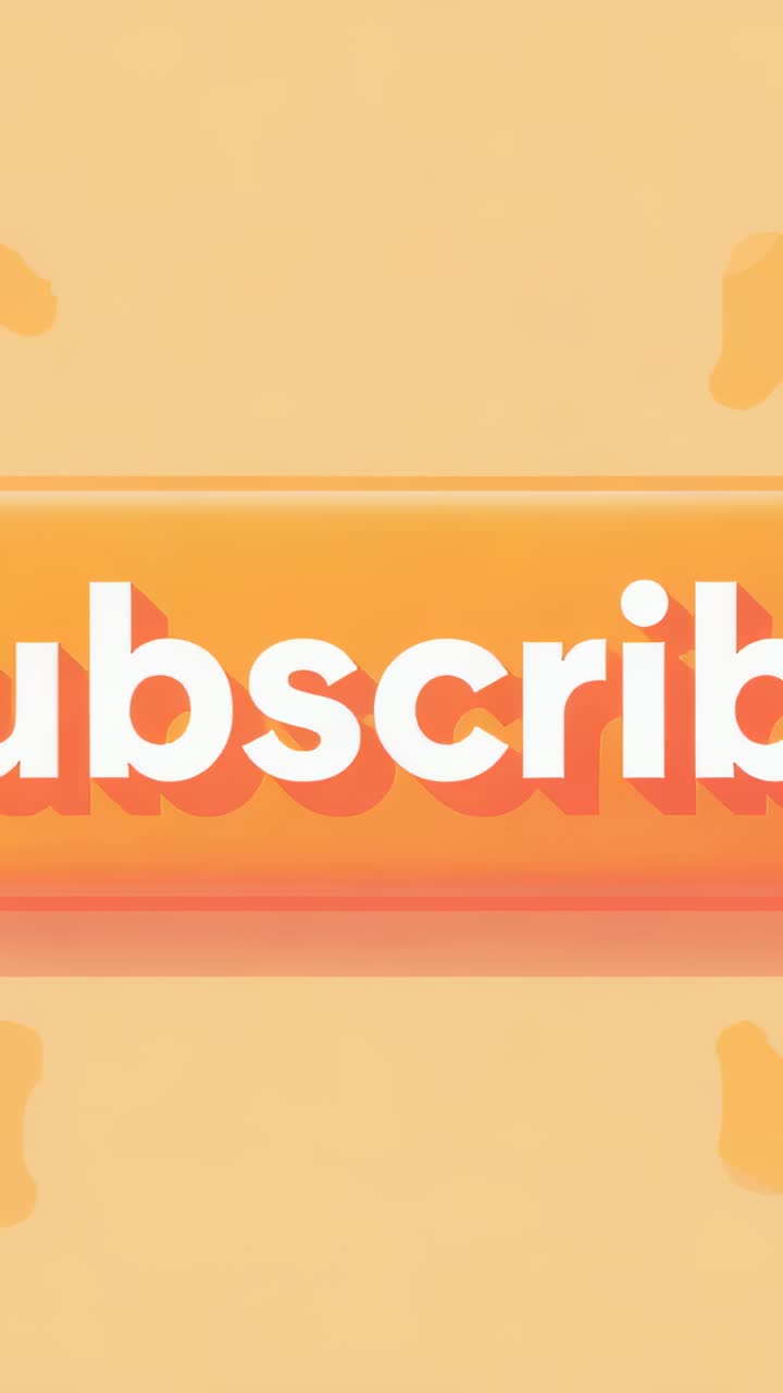 Vertical video: Entering cursor tapping orange check on peach backdrop, confirming subscribe banner