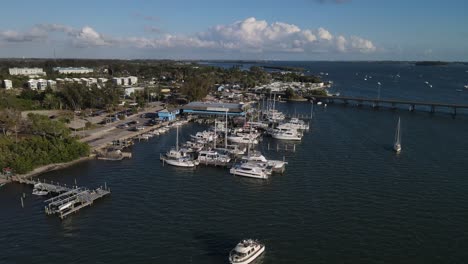 aerial view of marina in bradenton, florida