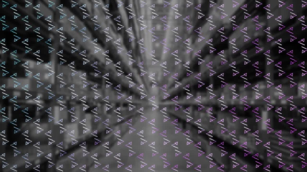 animación del procesamiento de datos financieros en el almacén