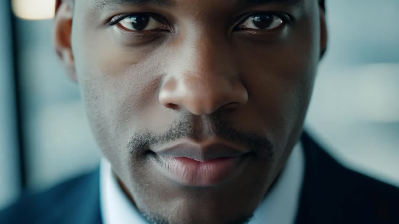 Close-up Portrait of a Confident Businessman
