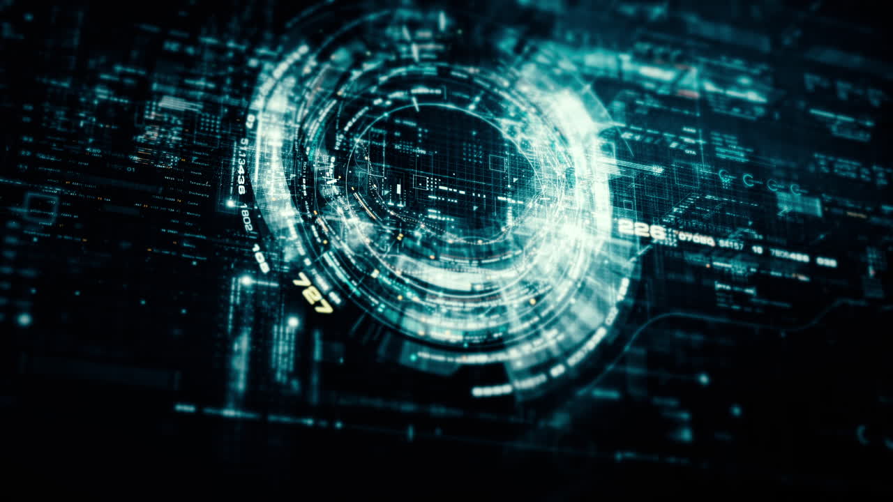 Advance metaverse, hi-tech digital data telemetry with encrypted numbers, display dynamic background for computer desktop vertical screen display format