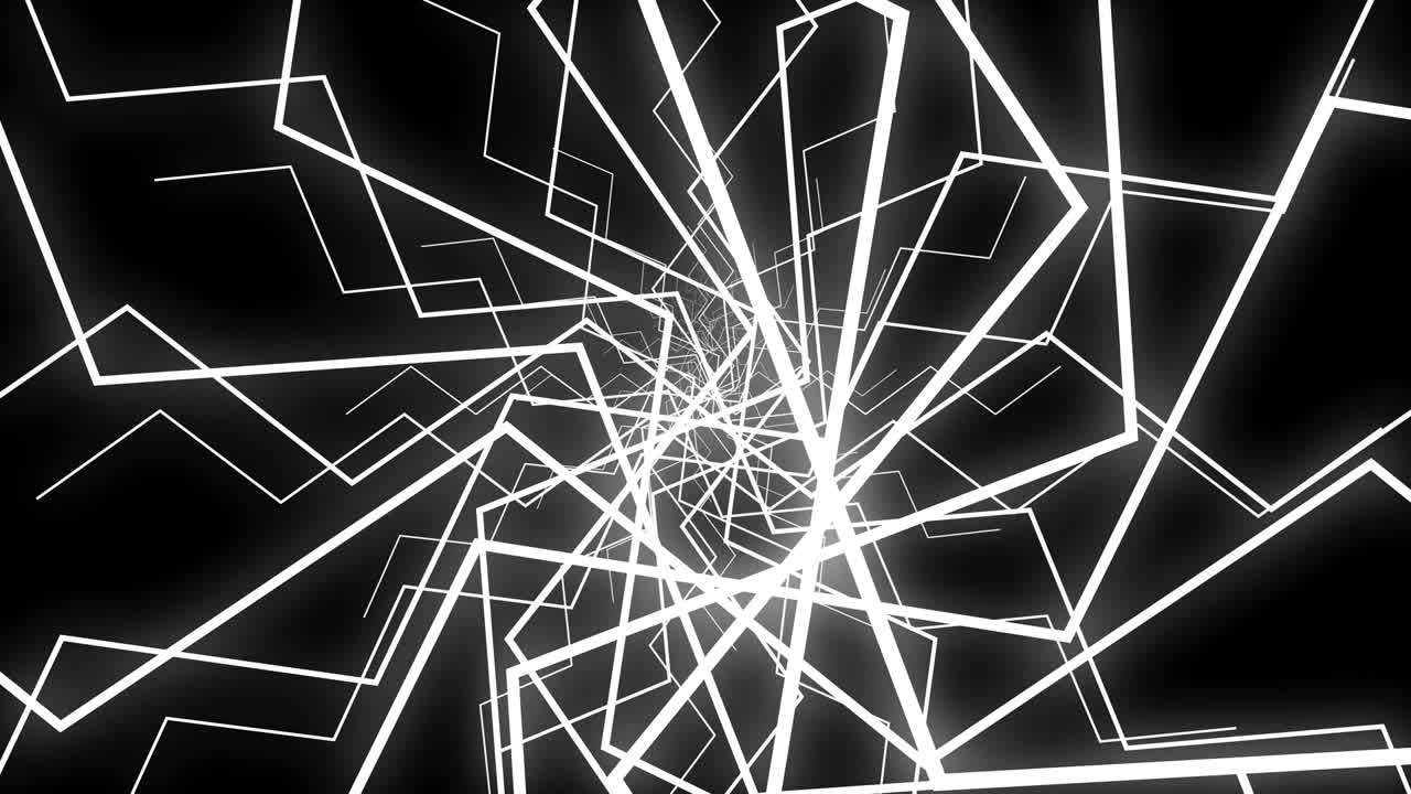 추상적이고 깨하고 부드럽고 복잡한 기하학적 회전 모양