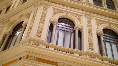 interior of the public shopping gallery in galleria umberto i in naples, italy