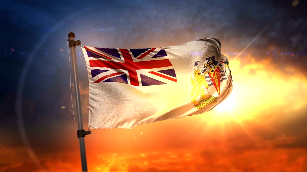 영국 남극 영토의 발은 아름다운 해가 뜨는 순환 속도 느린 4k에서 백라이트됩니다.