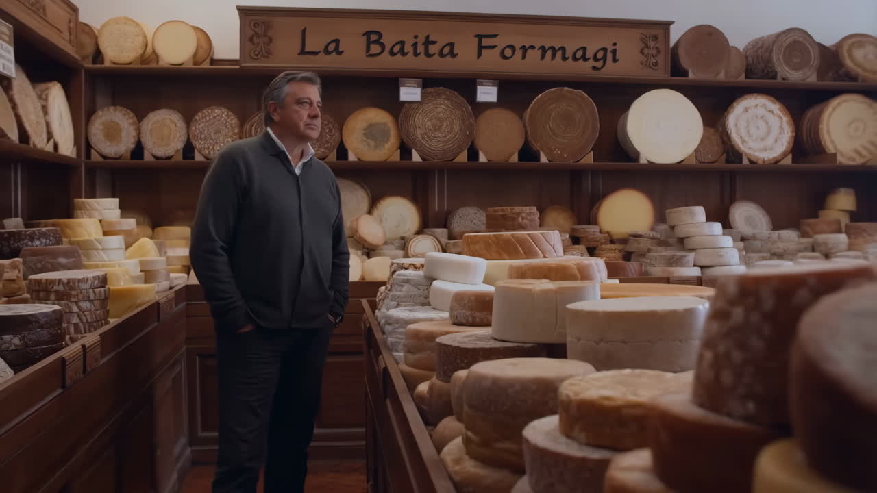 Formaggeria con uomo