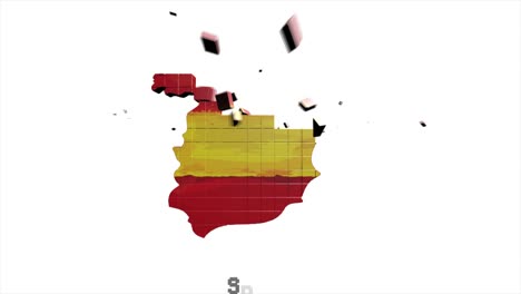 spain map showing up intro by regions 4k animated spain map intro background with countries appearing and fading one by one and camera movement