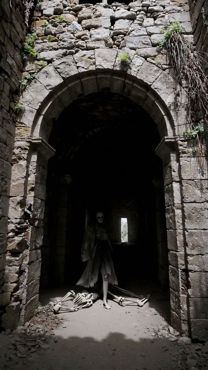 Skeleton in an Abandoned Castle