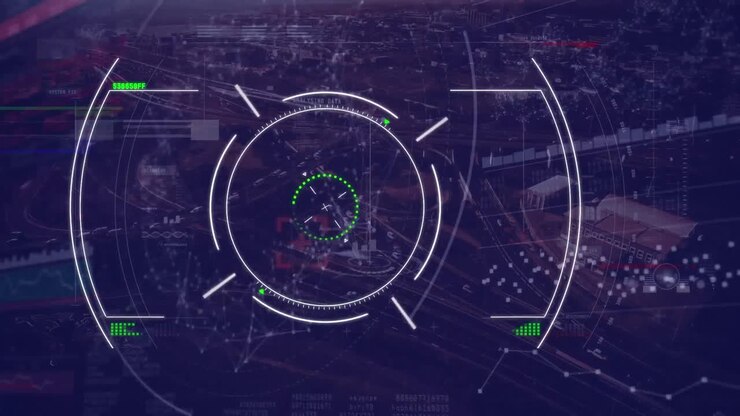 Animation of scope scanning over globe and data processing