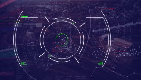 Animation of scope scanning over globe and data processing