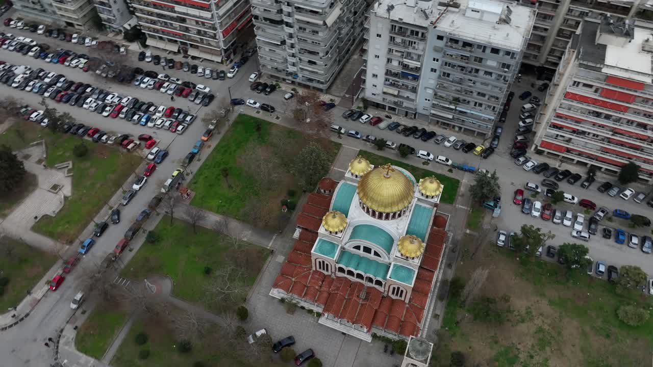 Orbit of Cyril And Methodius Church in Thessaloniki, Greece.